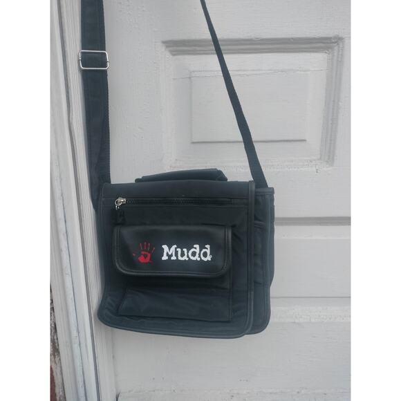 Vintage Mudd Crossbody Messenger Black Back - Picture 1 of 12
